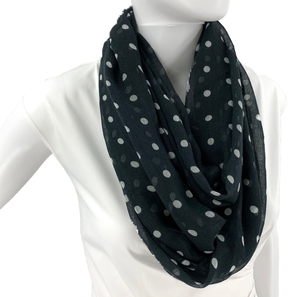 LUCKY STAR NEW Infinity Scarf Polka Dot Sheer